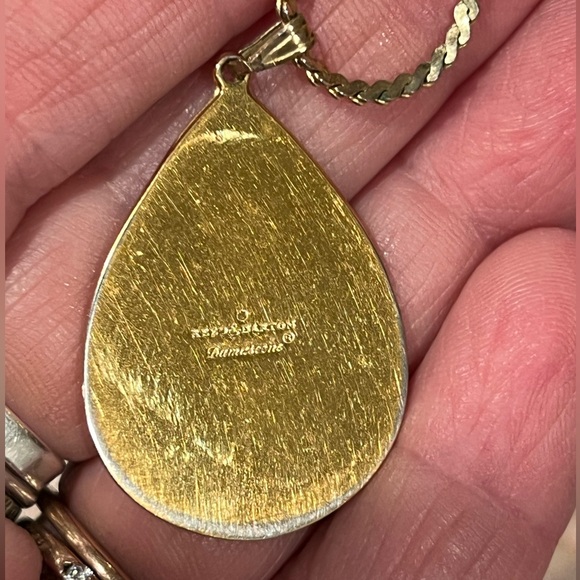 vintage Reed & Barton Damascene cardinal bird design necklace - Picture 3 of 4